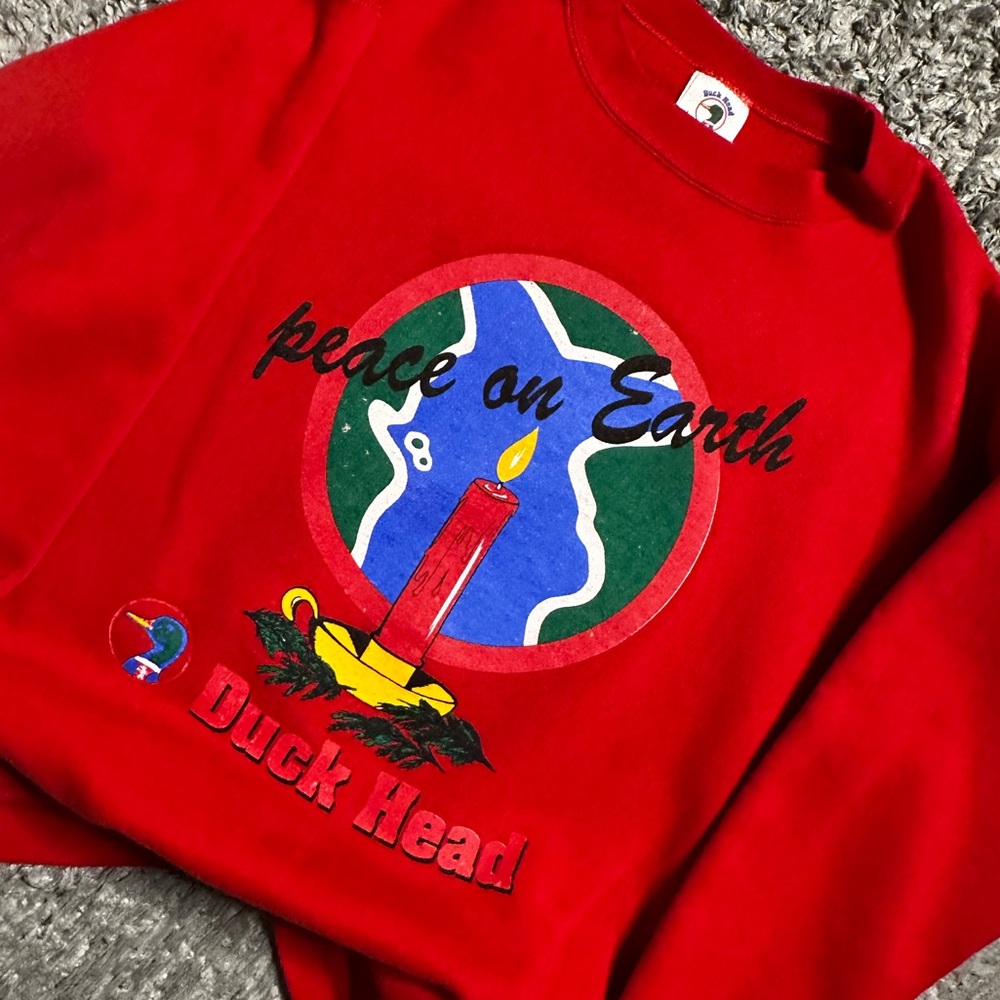 Vintage Duck Head Peace On Earth Crewneck